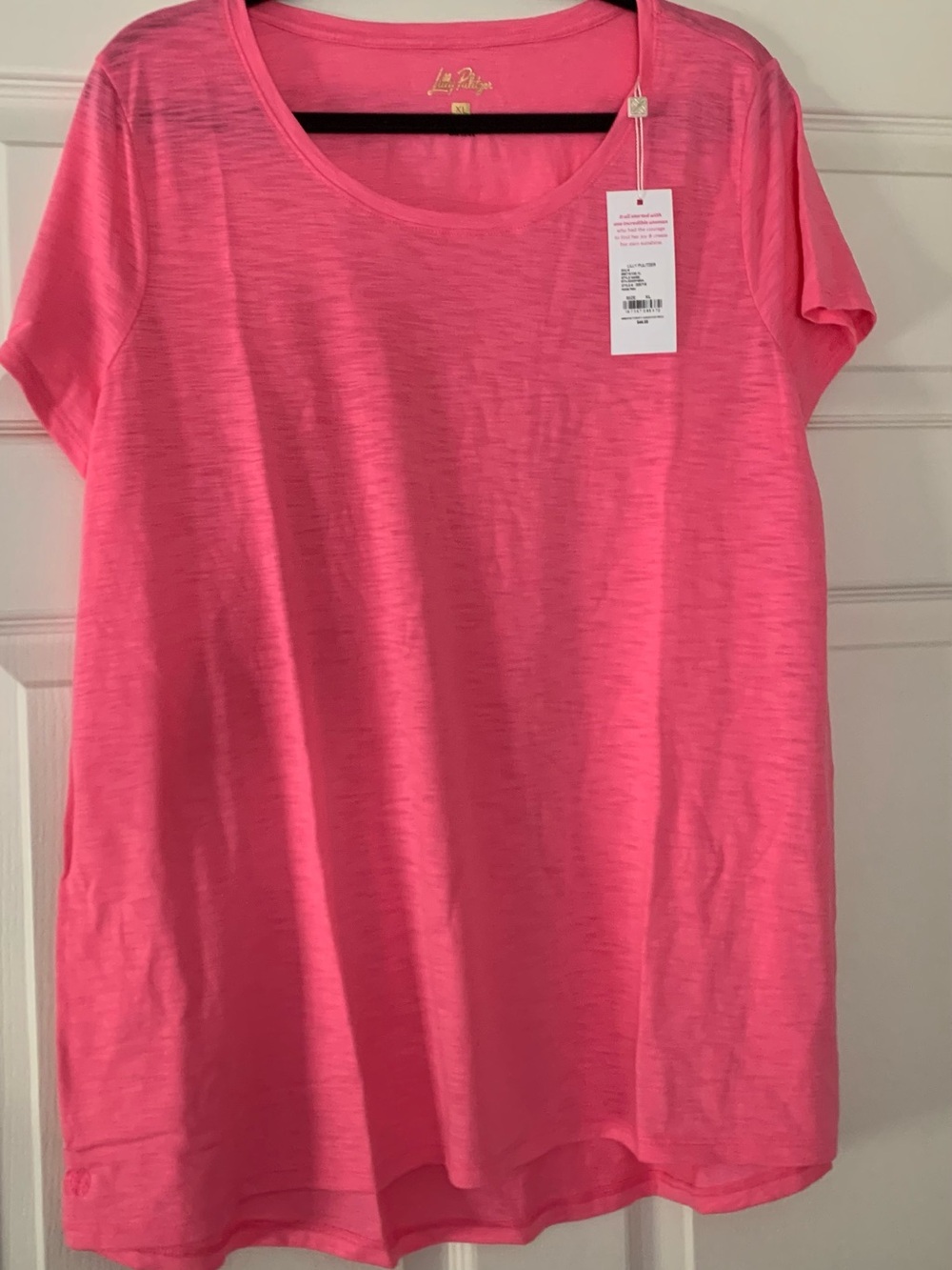 NWT Lilly Pulitzer Etta Roxie Pink Scoop-Neck Top XL